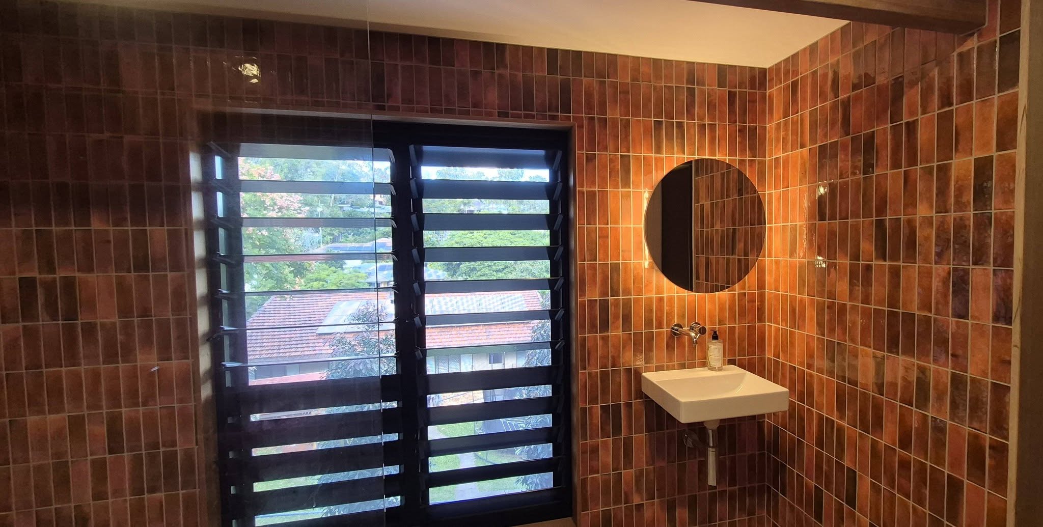 Bronze Metallic Tiles In Wetroom 3