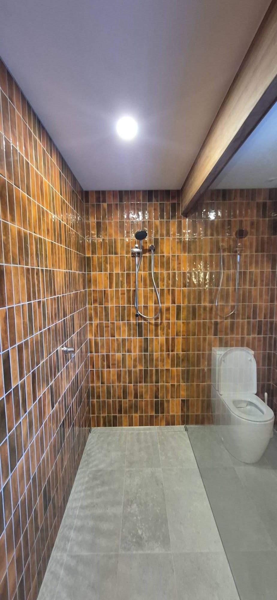 Bronze Metallic Tiles In Wetroom 2